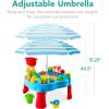 imageBest Choice Products Kids Sand ampamp Water Outdoor Activity Table Childs 2in1 Play Set w 18 Accessories Adjustable Umbrella 120 Capacity