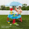 imageBest Choice Products Kids Sand ampamp Water Outdoor Activity Table Childs 2in1 Play Set w 18 Accessories Adjustable Umbrella 120 Capacity