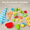 imageBest Choice Products Kids Sand ampamp Water Outdoor Activity Table Childs 2in1 Play Set w 18 Accessories Adjustable Umbrella 120 Capacity