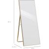 imageBest Choice Products Large 65x22in Full Length Mirror Rectangular Hanging ampamp Leaning Floor Mirror for Bedroom Living Room Vertical Horizontal wHigh Clarity Beveled Edges AntiBlast Film  GoldGold