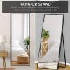imageBest Choice Products Large 65x22in Full Length Mirror Rectangular Hanging ampamp Leaning Floor Mirror for Bedroom Living Room Vertical Horizontal wHigh Clarity Beveled Edges AntiBlast Film  GoldBlack