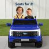 imageBest Choice Products Licensed Ford F150 Lightning Truck Kids 24V 2Seater Electric Ride On Car Toy w 132lb Weight Capacity Parent Control  GrayBlue