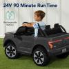 imageBest Choice Products Licensed Ford F150 Lightning Truck Kids 24V 2Seater Electric Ride On Car Toy w 132lb Weight Capacity Parent Control  GrayGray