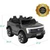 imageBest Choice Products Licensed Ford F150 Lightning Truck Kids 24V 2Seater Electric Ride On Car Toy w 132lb Weight Capacity Parent Control  GrayGray