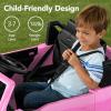 imageBest Choice Products Licensed Ford F150 Lightning Truck Kids 24V 2Seater Electric Ride On Car Toy w 132lb Weight Capacity Parent Control  GrayPink
