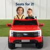 imageBest Choice Products Licensed Ford F150 Lightning Truck Kids 24V 2Seater Electric Ride On Car Toy w 132lb Weight Capacity Parent Control  GrayRed