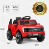 imageBest Choice Products Licensed Ford F150 Lightning Truck Kids 24V 2Seater Electric Ride On Car Toy w 132lb Weight Capacity Parent Control  GrayRed