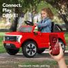 imageBest Choice Products Licensed Ford F150 Lightning Truck Kids 24V 2Seater Electric Ride On Car Toy w 132lb Weight Capacity Parent Control  GrayRed