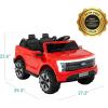 imageBest Choice Products Licensed Ford F150 Lightning Truck Kids 24V 2Seater Electric Ride On Car Toy w 132lb Weight Capacity Parent Control  GrayRed