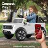 imageBest Choice Products Licensed Ford F150 Lightning Truck Kids 24V 2Seater Electric Ride On Car Toy w 132lb Weight Capacity Parent Control  GrayWhite