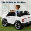 imageBest Choice Products Licensed Ford F150 Lightning Truck Kids 24V 2Seater Electric Ride On Car Toy w 132lb Weight Capacity Parent Control  GrayWhite