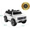 imageBest Choice Products Licensed Ford F150 Lightning Truck Kids 24V 2Seater Electric Ride On Car Toy w 132lb Weight Capacity Parent Control  GrayWhite