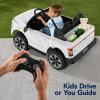 imageBest Choice Products Licensed Ford F150 Lightning Truck Kids 24V 2Seater Electric Ride On Car Toy w 132lb Weight Capacity Parent Control  GrayWhite