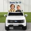 imageBest Choice Products Licensed Ford F150 Lightning Truck Kids 24V 2Seater Electric Ride On Car Toy w 132lb Weight Capacity Parent Control  GrayWhite