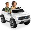 imageBest Choice Products Licensed Ford F150 Lightning Truck Kids 24V 2Seater Electric Ride On Car Toy w 132lb Weight Capacity Parent Control  GrayWhite