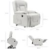 imageBest Choice Products Modern Linen Electric Power Lift Chair Recliner Massage Chair Adjustable Furniture for Back Legs w 3 Positions USB Port Heat Cupholders EasytoReach Button  GrayIvory