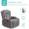 imageBest Choice Products Modern Linen Electric Power Lift Chair Recliner Massage Chair Adjustable Furniture for Back Legs w 3 Positions USB Port Heat Cupholders EasytoReach Button  GrayGrey