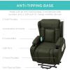 imageBest Choice Products Modern Linen Electric Power Lift Chair Recliner Massage Chair Adjustable Furniture for Back Legs w 3 Positions USB Port Heat Cupholders EasytoReach Button  GrayOlive