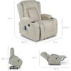 imageBest Choice Products Modern Linen Electric Power Lift Chair Recliner Massage Chair Adjustable Furniture for Back Legs w 3 Positions USB Port Heat Cupholders EasytoReach Button  GrayGreige