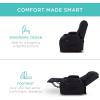 imageBest Choice Products Modern Linen Electric Power Lift Chair Recliner Massage Chair Adjustable Furniture for Back Legs w 3 Positions USB Port Heat Cupholders EasytoReach Button  GrayBlack