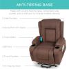 imageBest Choice Products Modern Linen Electric Power Lift Chair Recliner Massage Chair Adjustable Furniture for Back Legs w 3 Positions USB Port Heat Cupholders EasytoReach Button  GrayBrown