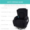 imageBest Choice Products Modern Linen Electric Power Lift Chair Recliner Massage Chair Adjustable Furniture for Back Legs w 3 Positions USB Port Heat Cupholders EasytoReach Button  GrayBlack