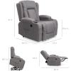 imageBest Choice Products Modern Linen Electric Power Lift Chair Recliner Massage Chair Adjustable Furniture for Back Legs w 3 Positions USB Port Heat Cupholders EasytoReach Button  GrayGrey