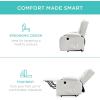 imageBest Choice Products Modern Linen Electric Power Lift Chair Recliner Massage Chair Adjustable Furniture for Back Legs w 3 Positions USB Port Heat Cupholders EasytoReach Button  GrayIvory