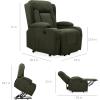 imageBest Choice Products Modern Linen Electric Power Lift Chair Recliner Massage Chair Adjustable Furniture for Back Legs w 3 Positions USB Port Heat Cupholders EasytoReach Button  GrayOlive