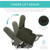 imageBest Choice Products Modern Linen Electric Power Lift Chair Recliner Massage Chair Adjustable Furniture for Back Legs w 3 Positions USB Port Heat Cupholders EasytoReach Button  GrayOlive