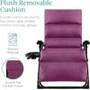imageBest Choice Products Oversized Zero Gravity Chair Folding Outdoor Patio Recliner XL Anti Gravity Lounger wRemovable Cushion Cup Holder Side Tray 350lb Capacity  Graphite BlueAmethyst Purple