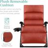 imageBest Choice Products Oversized Zero Gravity Chair Folding Outdoor Patio Recliner XL Anti Gravity Lounger wRemovable Cushion Cup Holder Side Tray 350lb Capacity  Graphite BlueBurnt Orange