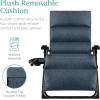 imageBest Choice Products Oversized Zero Gravity Chair Folding Outdoor Patio Recliner XL Anti Gravity Lounger wRemovable Cushion Cup Holder Side Tray 350lb Capacity  Graphite BlueGraphite Blue