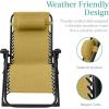 imageBest Choice Products Oversized Zero Gravity Chair Folding Outdoor Patio Recliner XL Anti Gravity Lounger wRemovable Cushion Cup Holder Side Tray 350lb Capacity  Graphite BlueSunflower Yellow