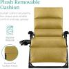 imageBest Choice Products Oversized Zero Gravity Chair Folding Outdoor Patio Recliner XL Anti Gravity Lounger wRemovable Cushion Cup Holder Side Tray 350lb Capacity  Graphite BlueSunflower Yellow