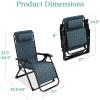 imageBest Choice Products Oversized Zero Gravity Chair Folding Outdoor Patio Recliner XL Anti Gravity Lounger wRemovable Cushion Cup Holder Side Tray 350lb Capacity  Graphite BlueGraphite Blue