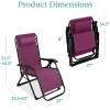 imageBest Choice Products Oversized Zero Gravity Chair Folding Outdoor Patio Recliner XL Anti Gravity Lounger wRemovable Cushion Cup Holder Side Tray 350lb Capacity  Graphite BlueAmethyst Purple