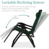 imageBest Choice Products Oversized Zero Gravity Chair Folding Outdoor Patio Recliner XL Anti Gravity Lounger wRemovable Cushion Cup Holder Side Tray 350lb Capacity  Graphite BlueForest Green