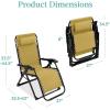 imageBest Choice Products Oversized Zero Gravity Chair Folding Outdoor Patio Recliner XL Anti Gravity Lounger wRemovable Cushion Cup Holder Side Tray 350lb Capacity  Graphite BlueSunflower Yellow