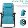 imageBest Choice Products Oversized Zero Gravity Chair Folding Outdoor Patio Recliner XL Anti Gravity Lounger wRemovable Cushion Cup Holder Side Tray 350lb Capacity  Graphite BlueLight Blue