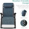 imageBest Choice Products Oversized Zero Gravity Chair Folding Outdoor Patio Recliner XL Anti Gravity Lounger wRemovable Cushion Cup Holder Side Tray 350lb Capacity  Graphite BlueGraphite Blue