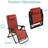 imageBest Choice Products Oversized Zero Gravity Chair Folding Outdoor Patio Recliner XL Anti Gravity Lounger wRemovable Cushion Cup Holder Side Tray 350lb Capacity  Graphite BlueBurnt Orange