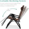 imageBest Choice Products Oversized Zero Gravity Chair Folding Outdoor Patio Recliner XL Anti Gravity Lounger wRemovable Cushion Cup Holder Side Tray 350lb Capacity  Graphite BlueWoodland Brown