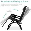 imageBest Choice Products Oversized Zero Gravity Chair Folding Outdoor Patio Recliner XL Anti Gravity Lounger wRemovable Cushion Cup Holder Side Tray 350lb Capacity  Graphite BlueOnyx Black