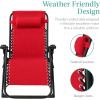 imageBest Choice Products Oversized Zero Gravity Chair Folding Outdoor Patio Recliner XL Anti Gravity Lounger wRemovable Cushion Cup Holder Side Tray 350lb Capacity  Graphite BlueCrimson Red