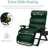 imageBest Choice Products Oversized Zero Gravity Chair Folding Outdoor Patio Recliner XL Anti Gravity Lounger wRemovable Cushion Cup Holder Side Tray 350lb Capacity  Graphite BlueForest Green