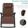 imageBest Choice Products Oversized Zero Gravity Chair Folding Outdoor Patio Recliner XL Anti Gravity Lounger wRemovable Cushion Cup Holder Side Tray 350lb Capacity  Graphite BlueWoodland Brown