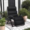 imageBest Choice Products Oversized Zero Gravity Chair Folding Outdoor Patio Recliner XL Anti Gravity Lounger wRemovable Cushion Cup Holder Side Tray 350lb Capacity  Graphite BlueOnyx Black
