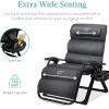 imageBest Choice Products Oversized Zero Gravity Chair Folding Outdoor Patio Recliner XL Anti Gravity Lounger wRemovable Cushion Cup Holder Side Tray 350lb Capacity  Graphite BlueFossil Gray