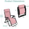 imageBest Choice Products Oversized Zero Gravity Chair Folding Outdoor Patio Recliner XL Anti Gravity Lounger wRemovable Cushion Cup Holder Side Tray 350lb Capacity  Graphite BluePink